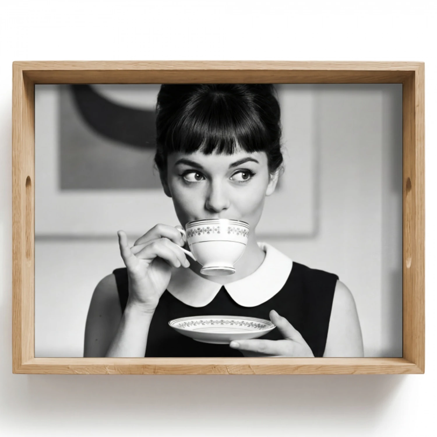 Portret - Thee - Vrouw Dienblad Rechthoek middel -z3d_shopping