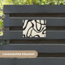 Abstract - Lijnen - Modern - Beige tuinposter los doek klein -sfeer3