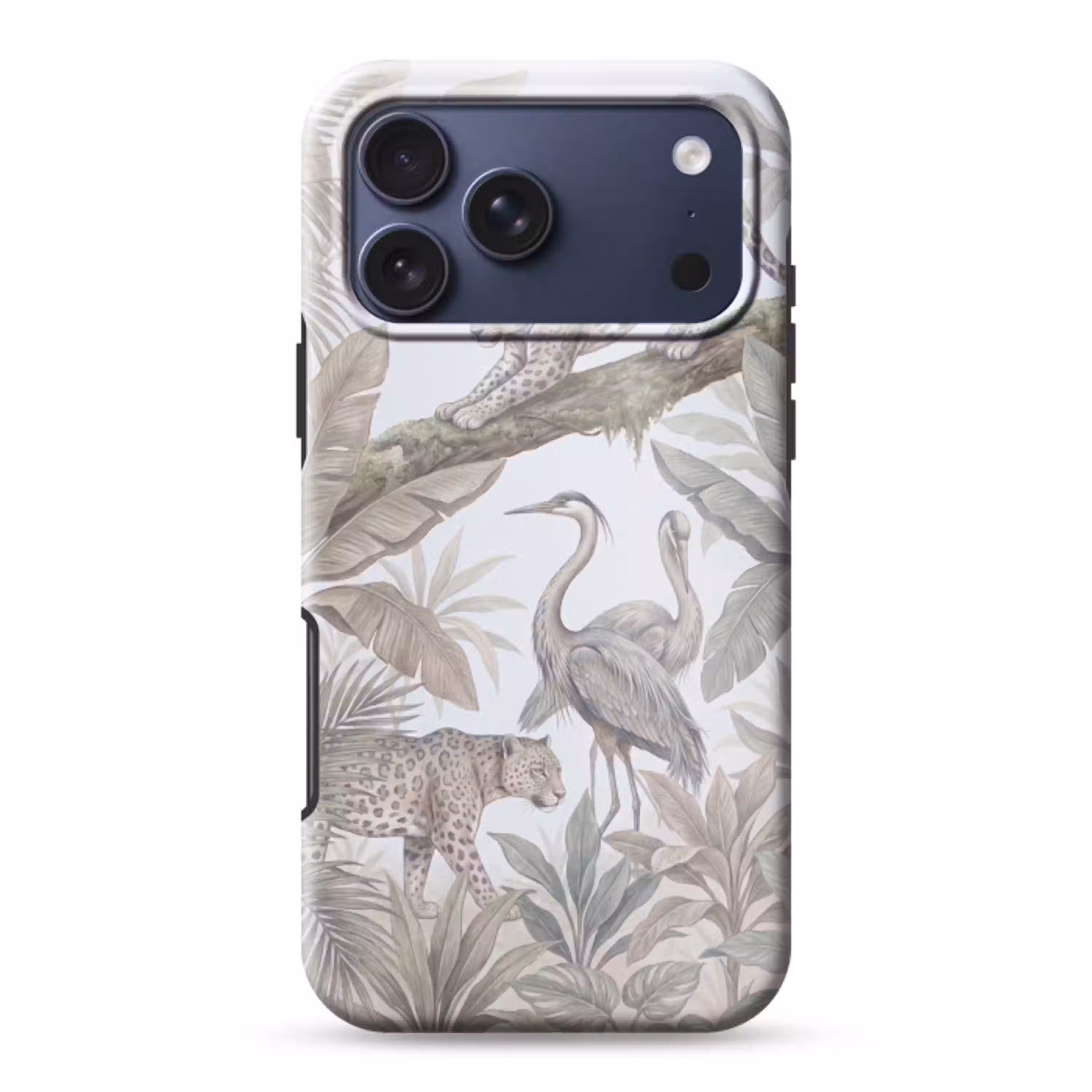 Kat - Vogel - Jungle - Illustratie - Dieren Toughcase MagSafe Apple iPhone 17 Pro Max klein -3d