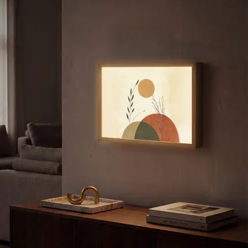 Planten - Abstract - Vormen Light Box met batterij (Wandlamp) middel -sfeer1