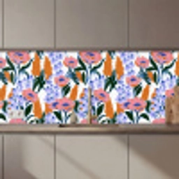 Patroon - Aquarel - Kleurrijk keuken achterwand 2 middel 871 zz_3dshopping