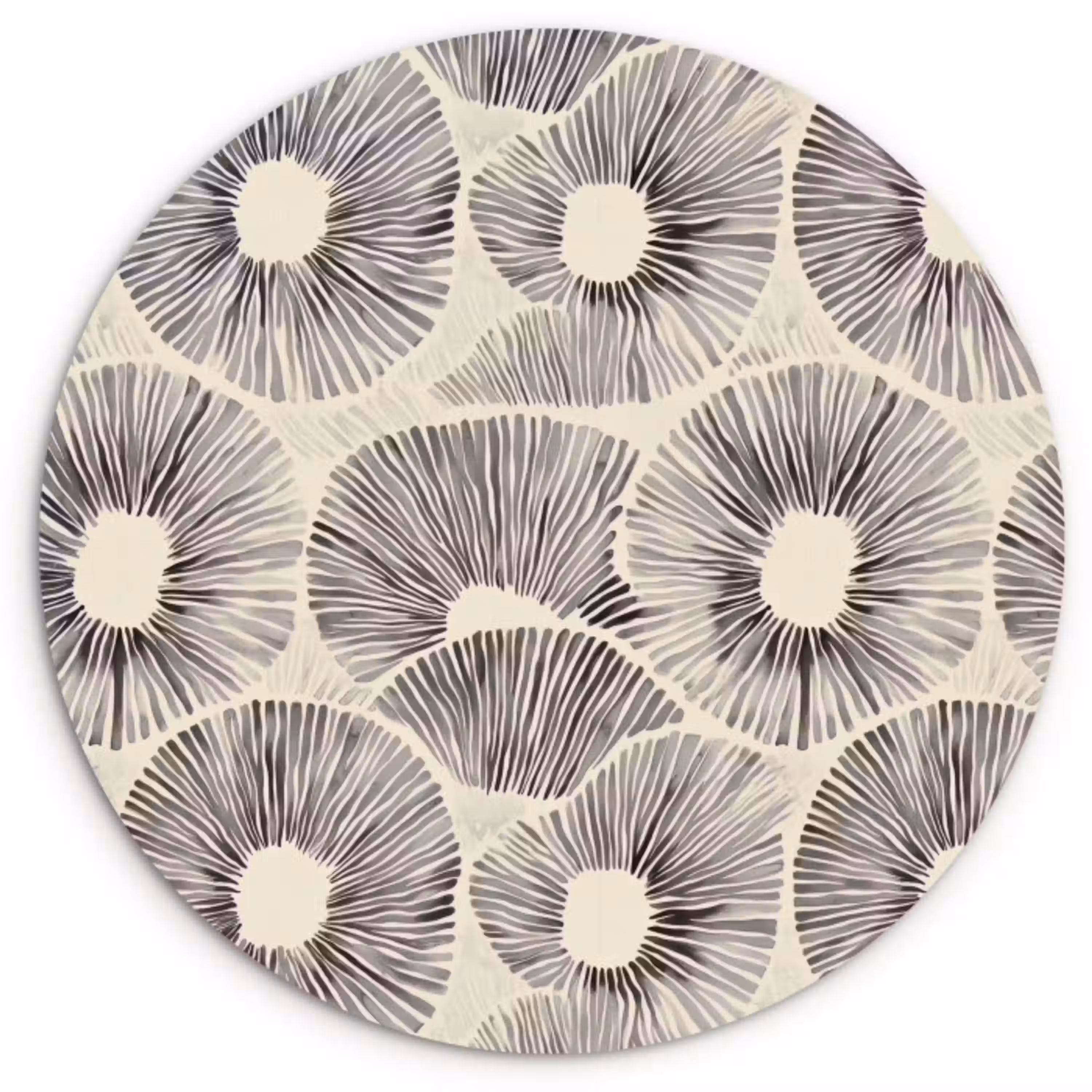Cirkels - Patroon - Zwart Wandcirkel kunststof plaat 5mm dik klein 188 -3d