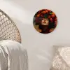 Vrouw - Frambozen - Bladeren Wandcirkel kunststof plaat 5mm dik klein -sfeer5