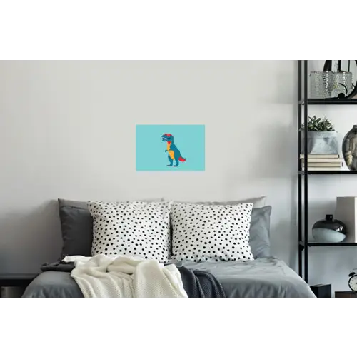 Dinosaurus - Blauw - Zonnebril Muursticker klein -slaapkamer