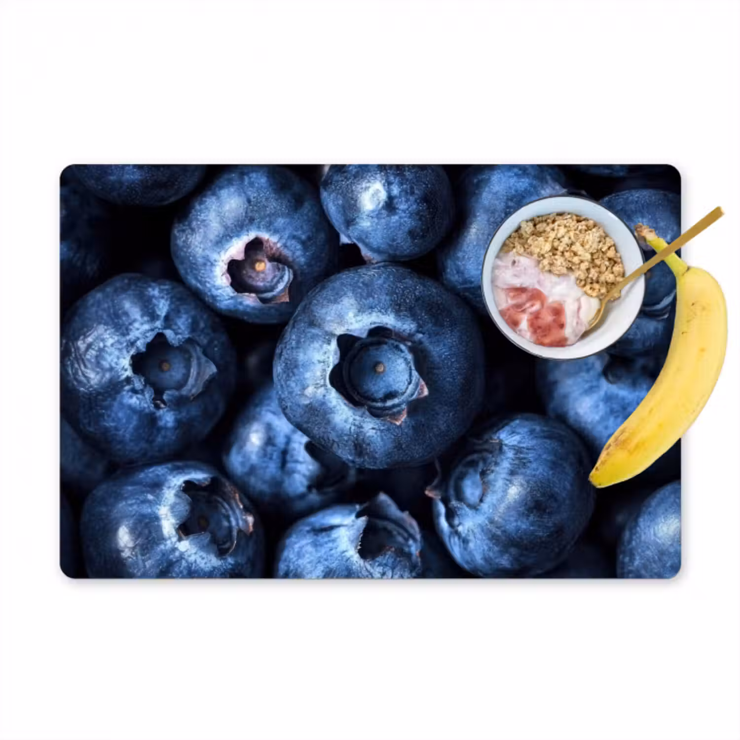 Tischset - 6 Stück - Beeren - Blau - Obst