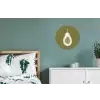 Avocado - Minimalistisch - Illustratie - Groen Wandcirkel aluminium klein -slaapkamer