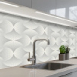 Patronen - Zilver - Retro keuken achterwand 2 middel 871 -3d_schuin