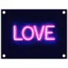 Neon - Love - Valentijn tuinposter los doek klein -3d