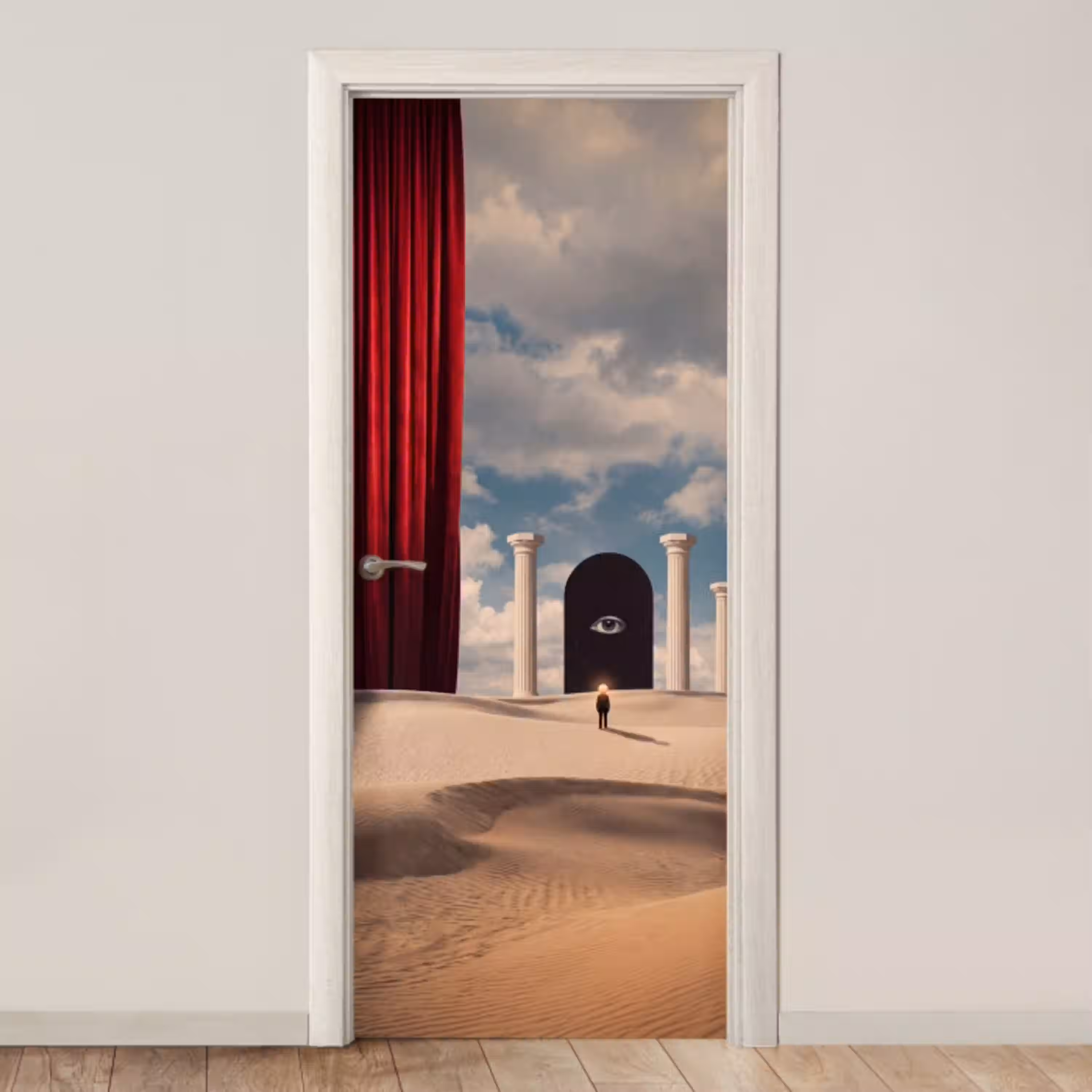 Droom - Woestijn - Oog deurposter klein -3d_beige