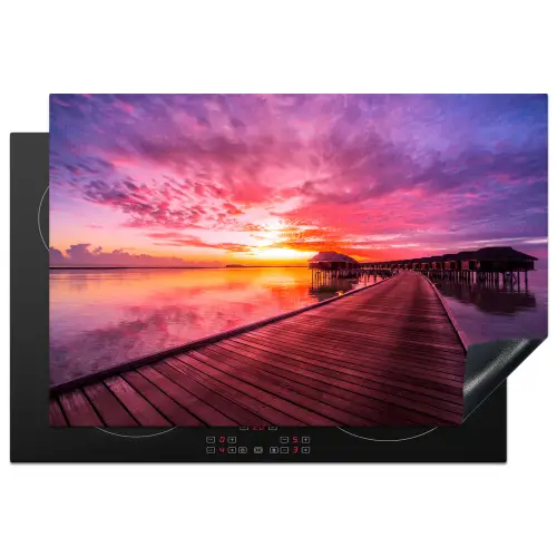 Steiger - Water - Zon - Roze - Horizon Inductie beschermer vinyl 3mm klein -3d