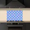 Patroon - Regenboogwaaier - Neon keuken achterwand spatscherm klein 900 -sfeer1