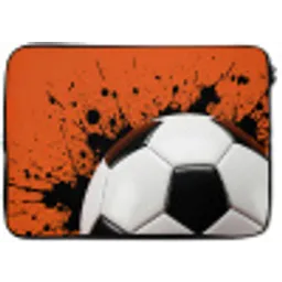Voetbal - Verf - Sport - Oranje laptophoes neopreen klein -zkaufland3dotto