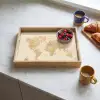 Wereldkaart - Realistisch - Beige Dienblad Rechthoek middel -sfeer2