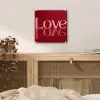 Love - Spiegeling - Rood plexiglas 5mm klein -sfeer4