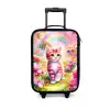 Kitten met regenboog en bloemen Kinderkoffer - Zwart klein -3d