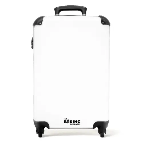 Witte print NBS - Handbagage koffer - Volwassenen Unisex middel -productfoto_recht