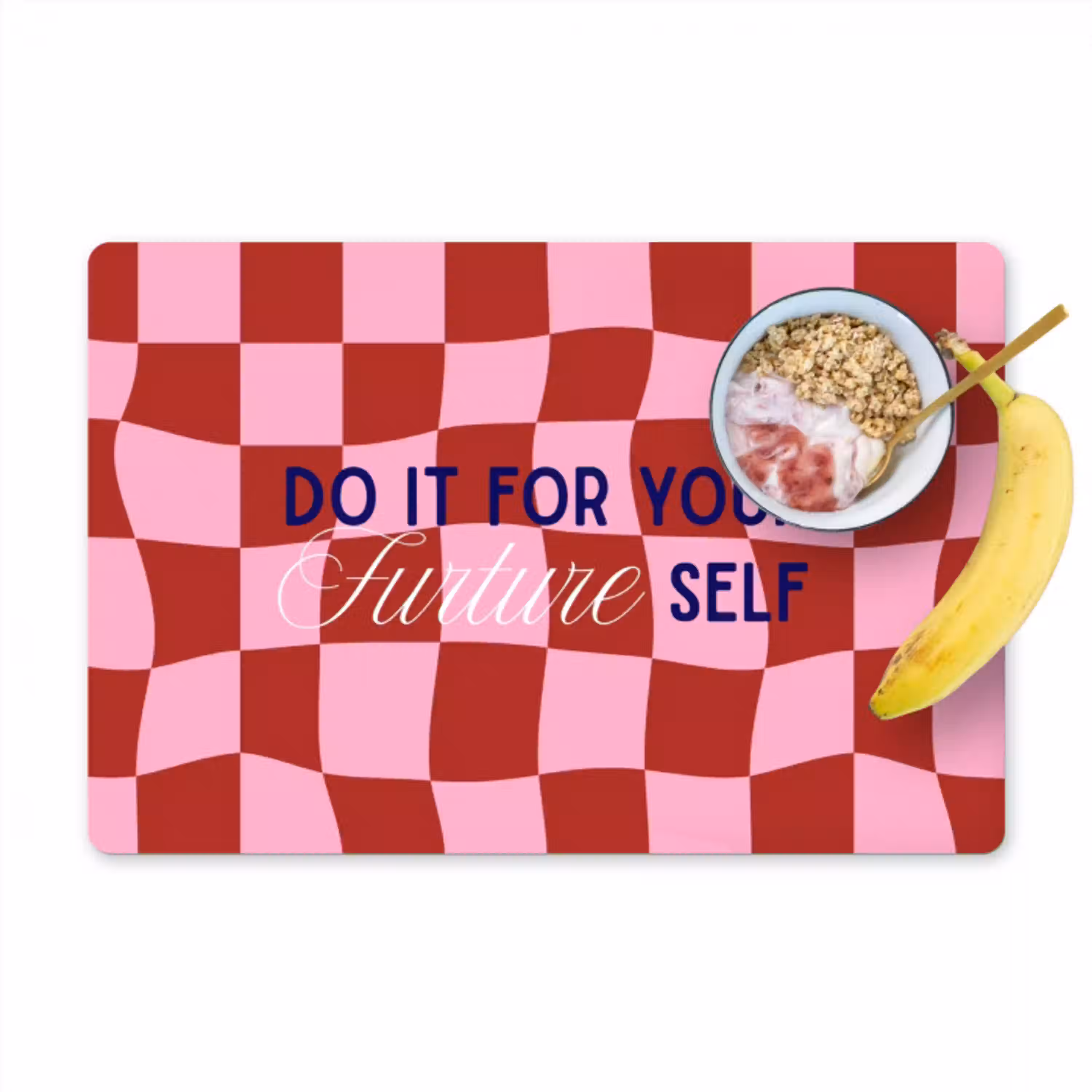 Furture - Geblokt - Rood Placemat vinyl groot -zzzproduct_Kitchenyeah-website