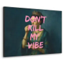 Vrouw - Portret - Kroon Textielframe zwart klein -3d