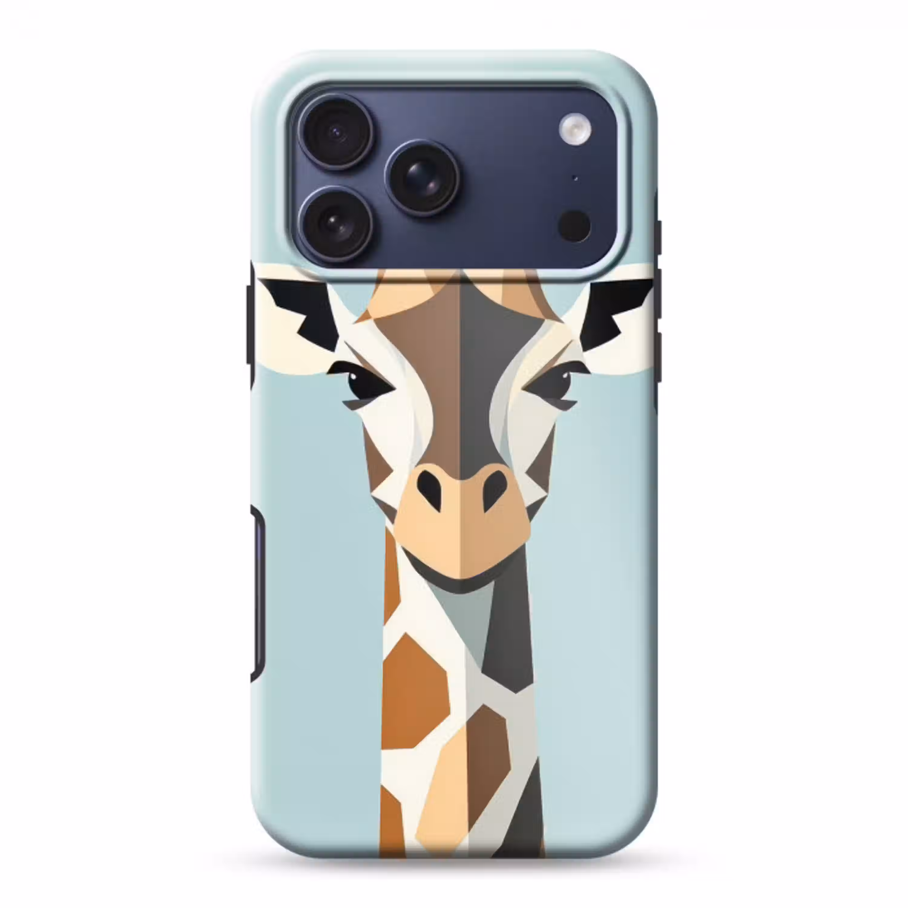 Giraffe - Illustratie - Bruin - Minimalistisch Toughcase MagSafe Apple iPhone 17 Pro Max klein -3d