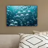 Luchtbellen - Dynamisch - Blauw canvas 2cm klein -sfeer3