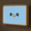 Vogel - Blauw - Eenvoudig Light Box met batterij (Wandlamp kind) middel -z3d_website