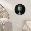 Microfoon - Delfts blauw - Muziek Wandcirkel plexiglas klein -sfeer5