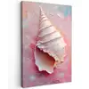 Schelp - Pastel - Pink canvas 2cm klein -z3d