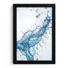 Spash - Water - Blauw fotolijst zwart zonder passe partout klein -3d