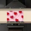 Lollies - Hartjes - Roze keuken achterwand spatscherm klein -sfeer1