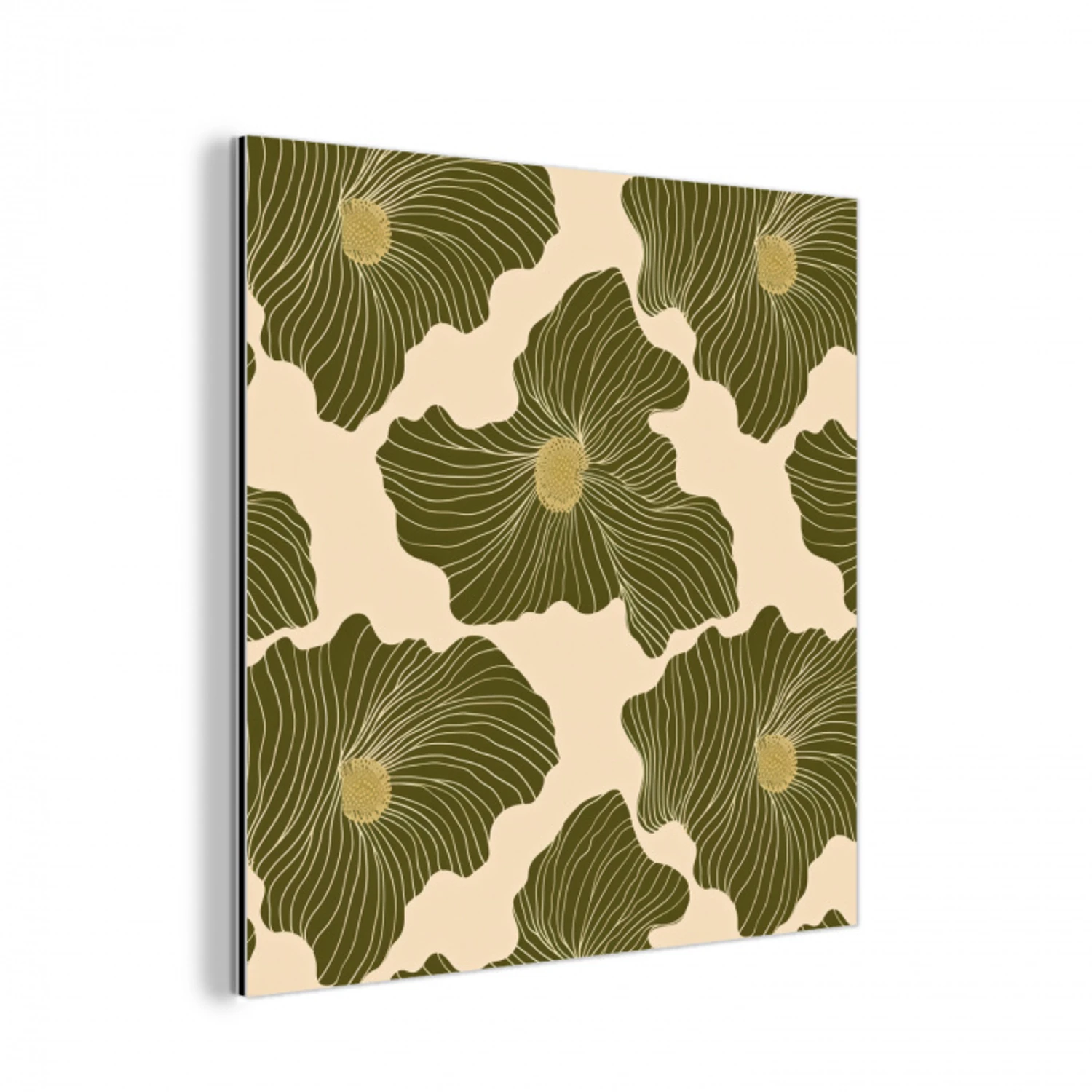 Modern - Abstract - Groen aluminium wit klein 46 -3d