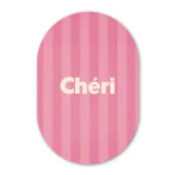 Gestreept - Roze - Chéri Wandcirkel Ovaal Forex klein -3d