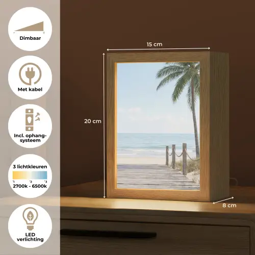Palmbomen - Pad - Horizon Light Box met kabel (Tafellamp) klein -USP_NL