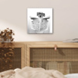 Hond - Krant - Toilet - Zwart wit - Dieren aluminium wit klein -sfeer3