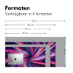 Abstract - Swirl - Futuristic - Neon Muismat XXL klein -sfeer5