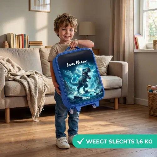 Donderslagdino Kinderkoffer - Blauw klein -sfeer2_NL