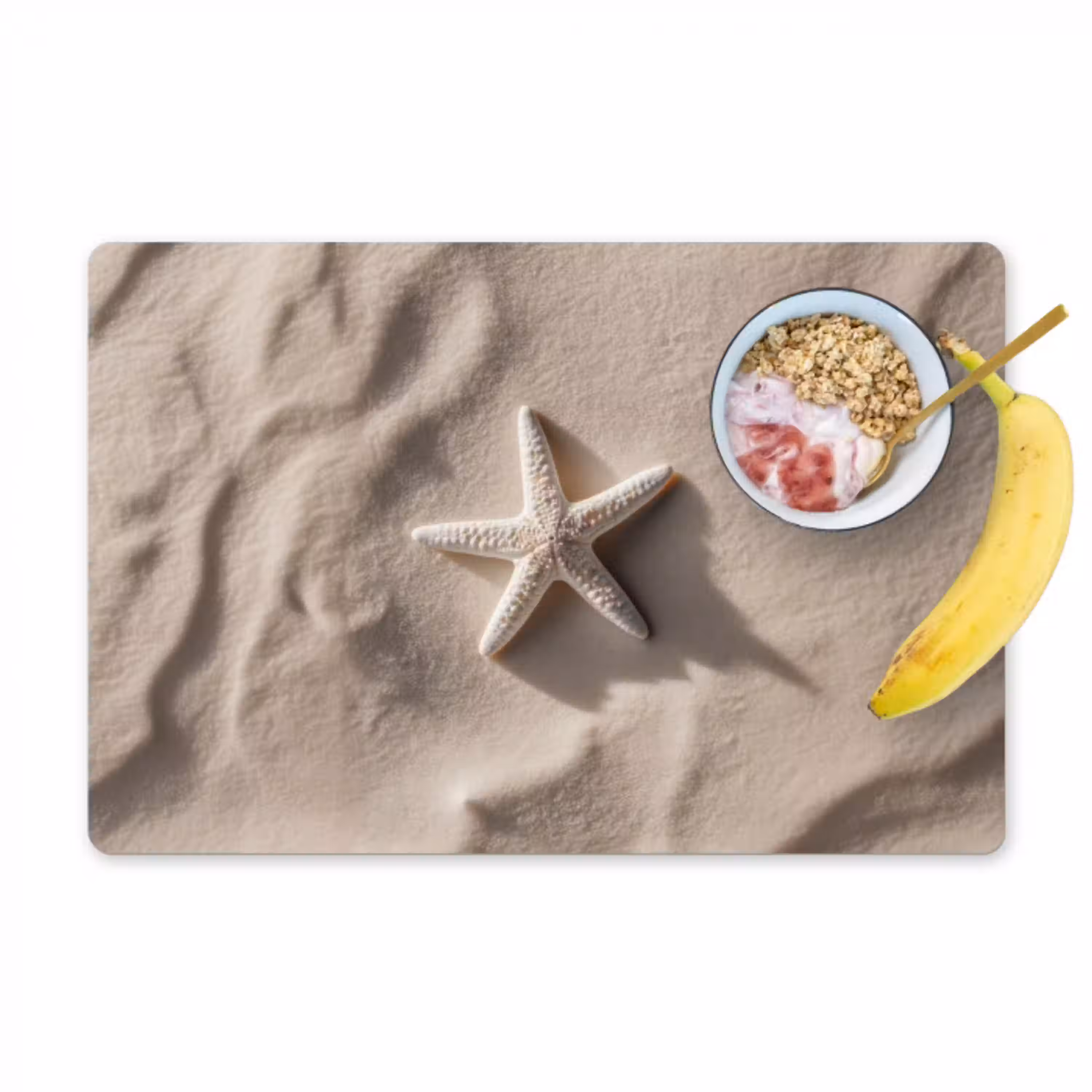 Strand - Zeester - Zand - Beige Placemat vinyl groot -zzzproduct_Kitchenyeah-website