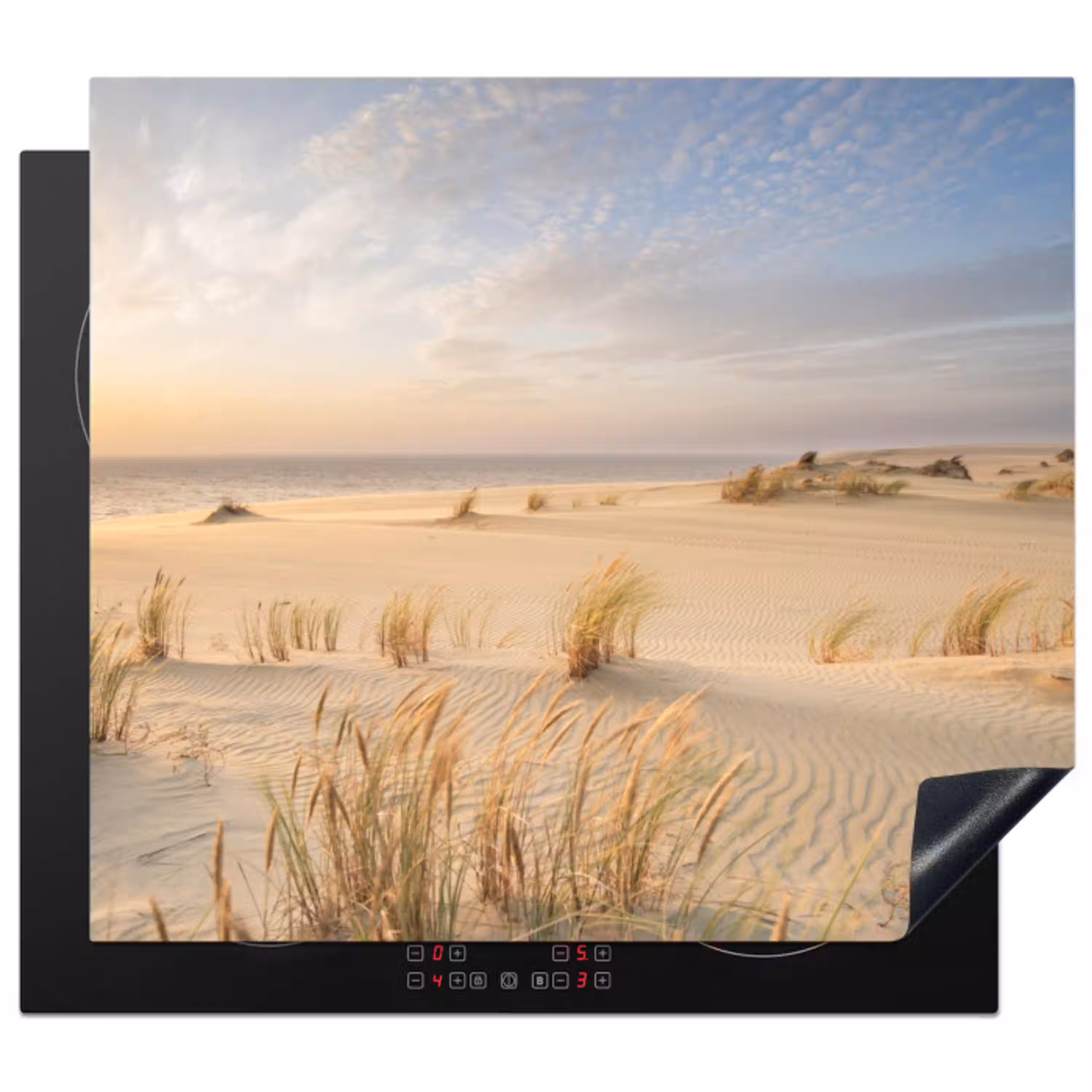 Strand - Duinen - Zomer - Natuur Inductie beschermer vinyl 3mm middel -3d