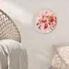 Orchidee - Bloemen - Roze - Bloemblaadjes Wandcirkel kunststof plaat 5mm dik klein -sfeer5