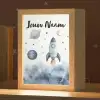 Waterverf - Planeten - Sterren - Raket Light Box met kabel (Kinderlampje) klein -zzz_3d_website