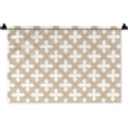 Patroon - Symmetrisch - Beige Wandkleed katoen klein 269 -zz3d