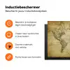 Wereldkaart - Vintage - Antiek - Bruin - Papier Inductie beschermer vinyl 3mm klein -zzzzzzz-td-ups