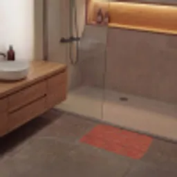 Oosters - Bloemen - Terracotta Badmat klein 997 -sfeer2