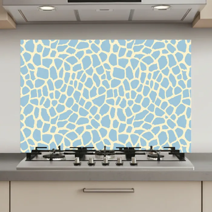 Giraf - Modern - Blauw keuken achterwand spatscherm klein 900 -3d_website
