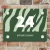 Groen zebra - Klassiek Naambord Rechthoek middel -sfeer3