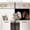 Paard - Dieren - Zwart keuken achterwand 2 middel -voor-na2_NL