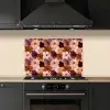 Bloemen - Abstract - Aardetinten keuken achterwand spatscherm klein 900 -sfeer1