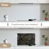 Zwart - Marmer - Goud - Nerf keuken achterwand spatscherm klein 900 -voor_na_NL