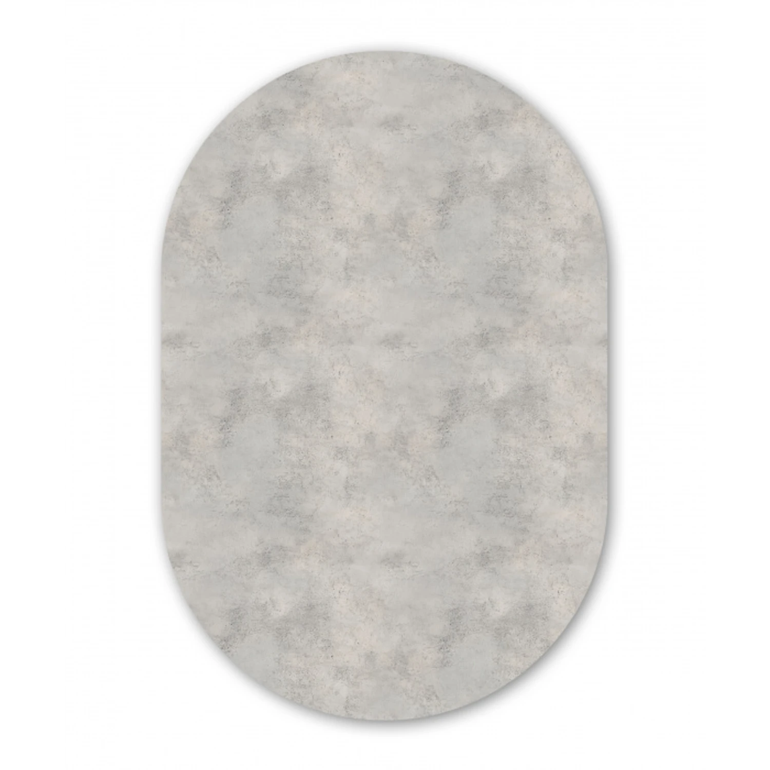 Grijs - Beton - Industrieel Wandcirkel Ovaal Forex klein 630 -3d