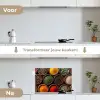 Bakjes - Hout - Kruiden - Kleurrijk keuken achterwand spatscherm klein -voor_na_NL