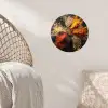 Specerijen - Explosie - Oranje Wandcirkel behangsticker klein -sfeer4